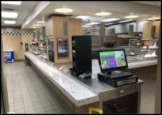 Renovated serving line 